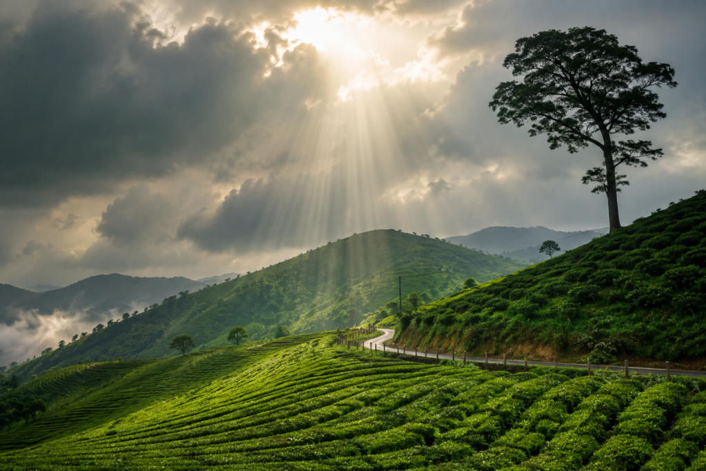 Tea plantations in Kuttikkanam, Peermade